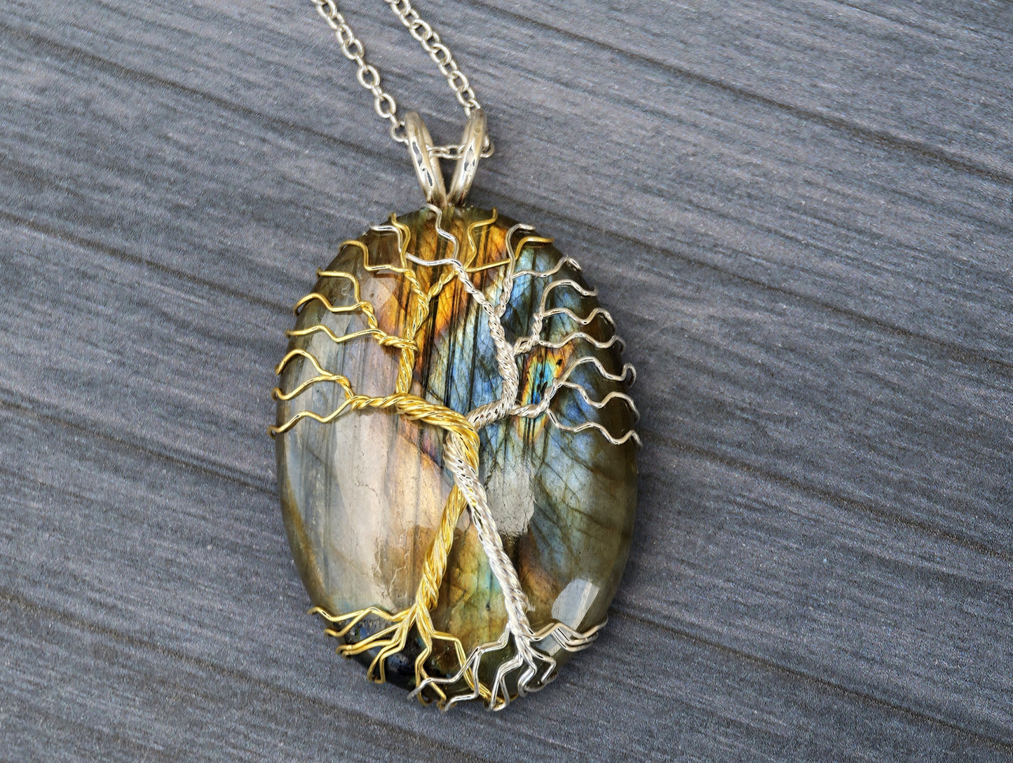 Fantasy inspired pendant: The Two Trees