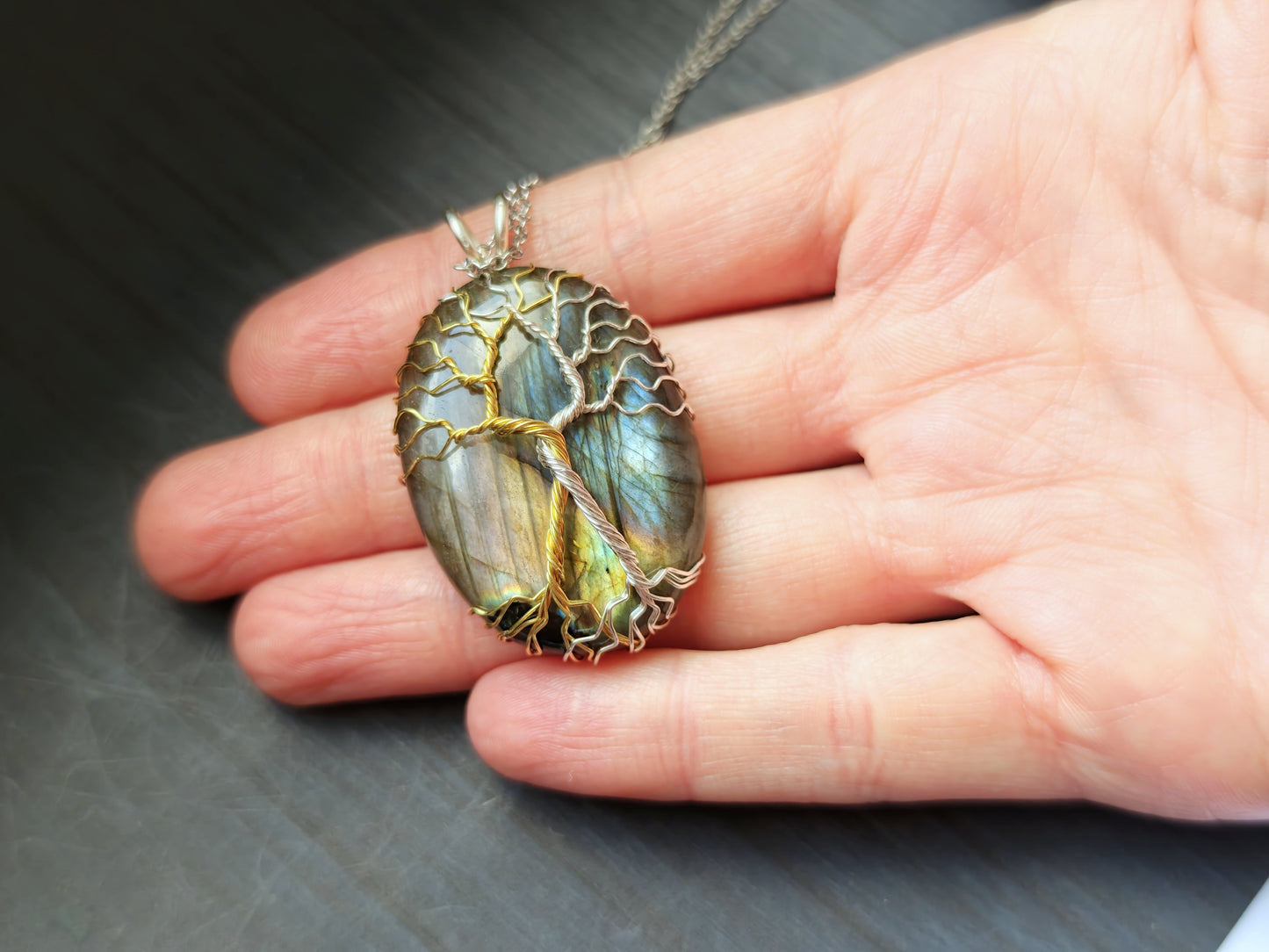 Fantasy inspired pendant: The Two Trees