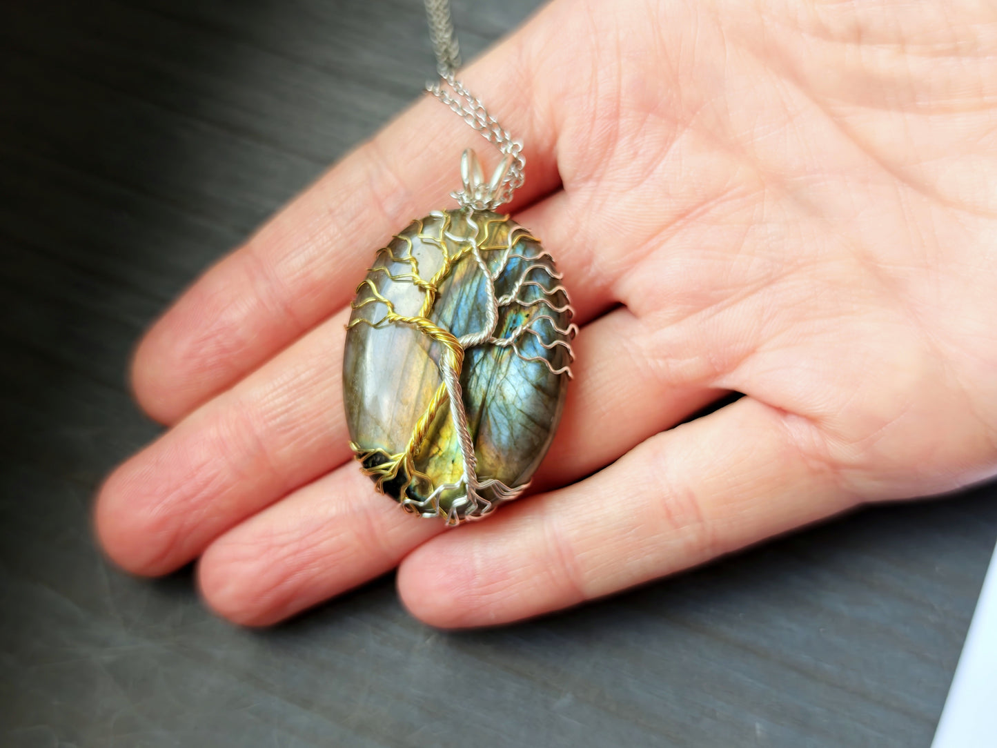 Fantasy inspired pendant: The Two Trees