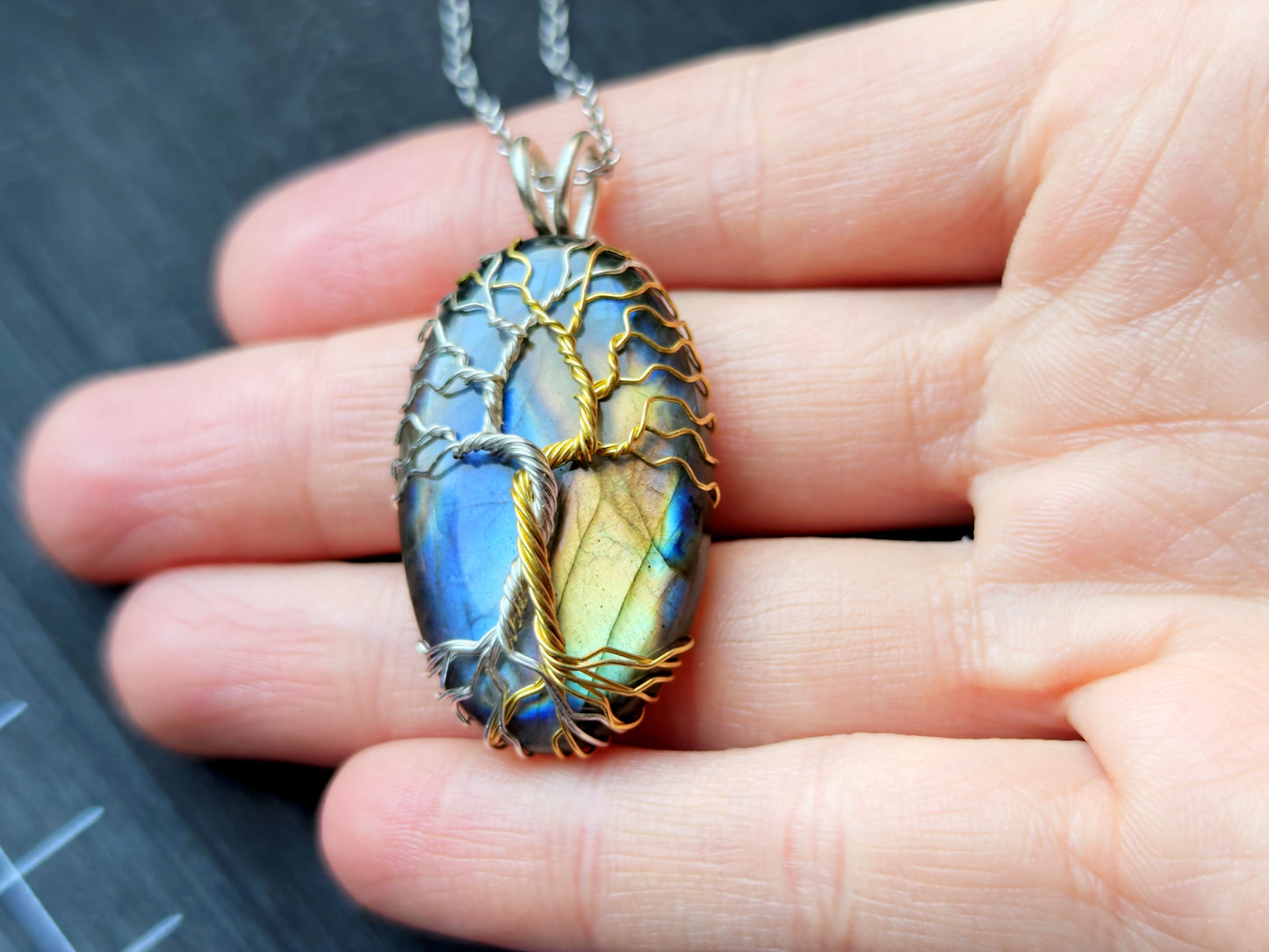 Fantasy inspired pendant: The Two Trees