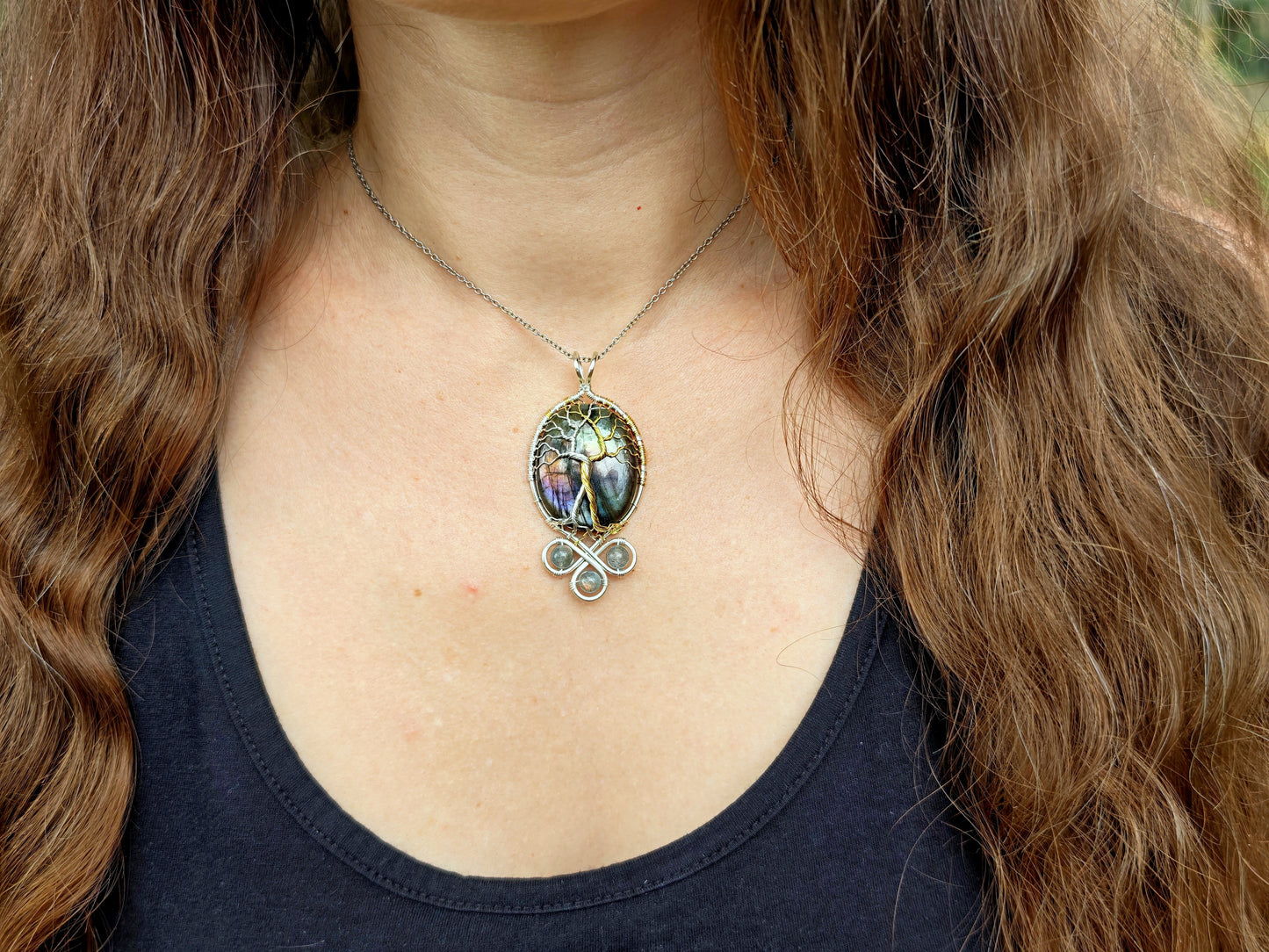 Fantasy inspired pendant: The Two Trees