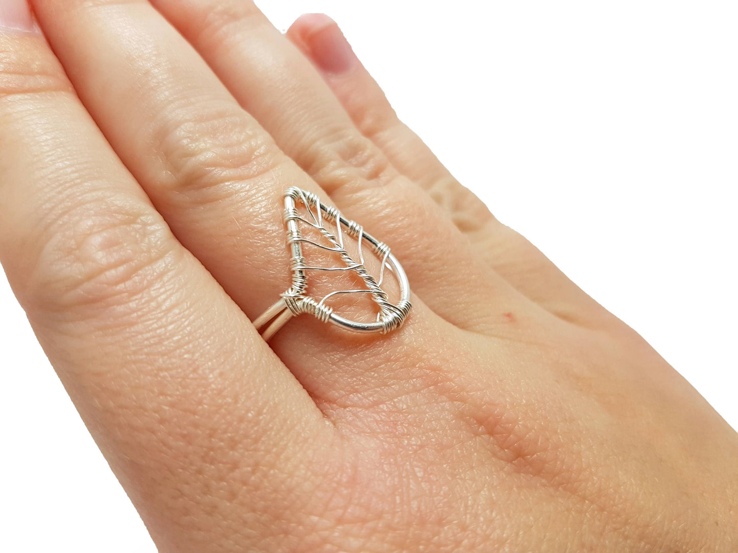 Leaf wire wrap ring