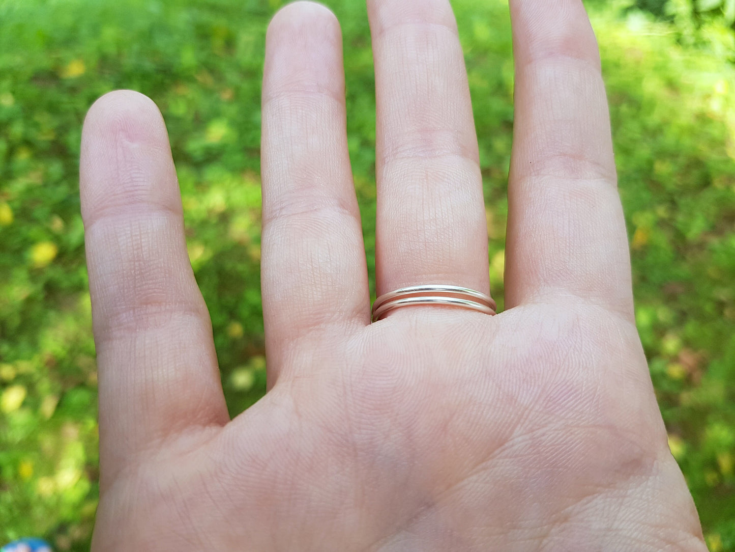 Fantasy inspired ring with a moonstone: The Two Trees