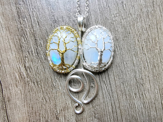 Fantasy inspired pendant with two moonstones