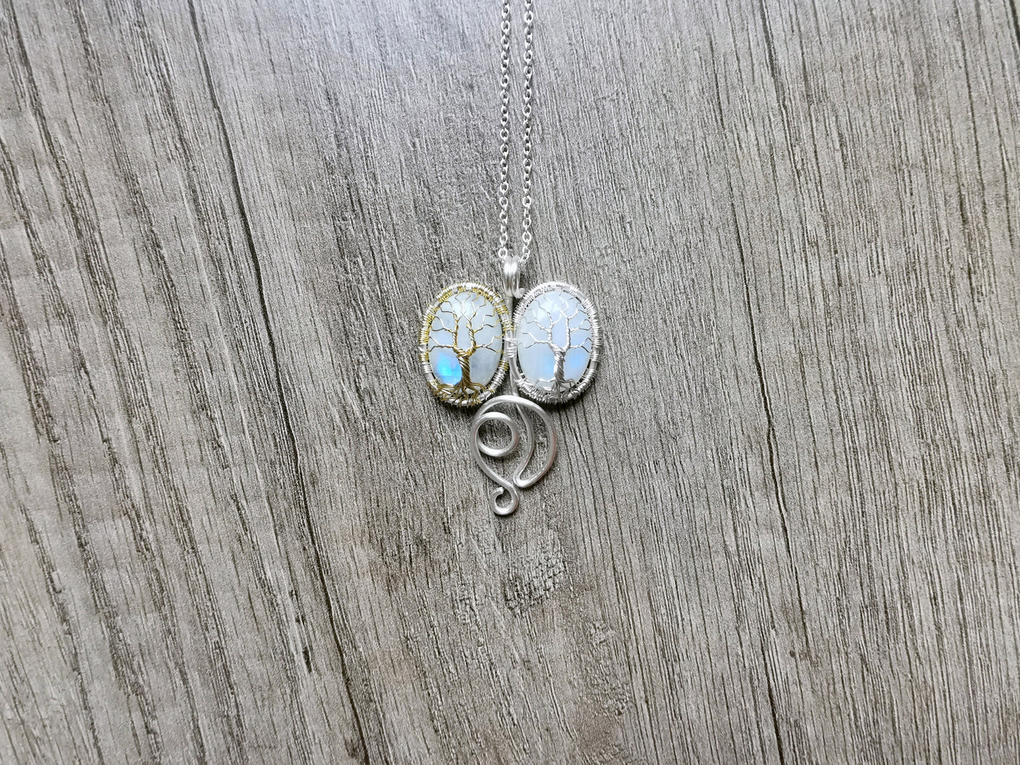 Fantasy inspired pendant with two moonstones