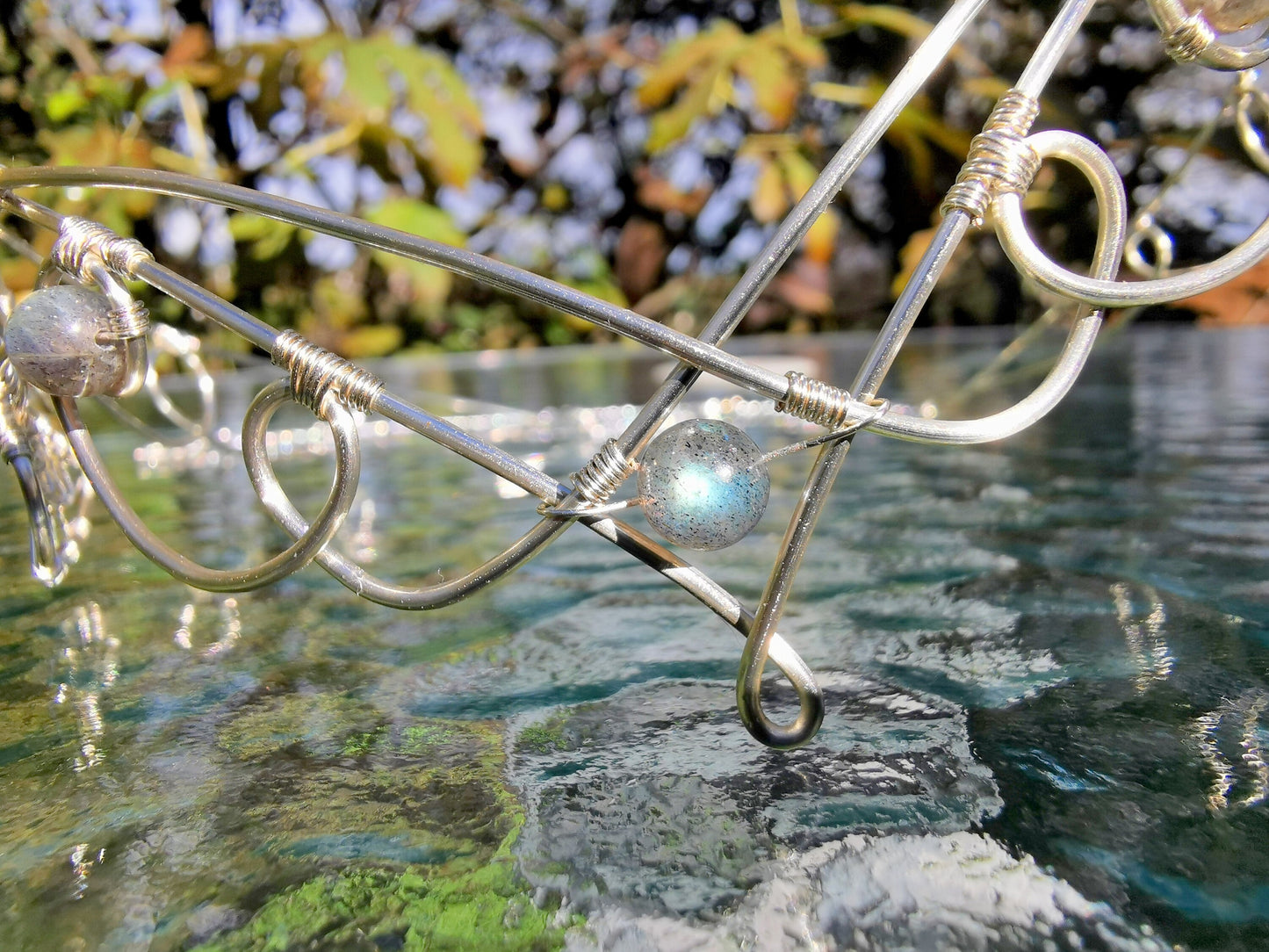 Elven crown with labradorite gemstones
